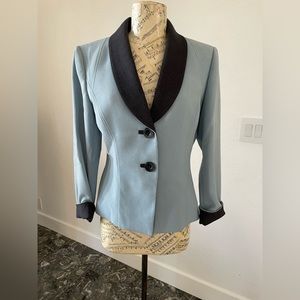 Powder blue and gray pantsuit that is feminine and functional. Barely worn.